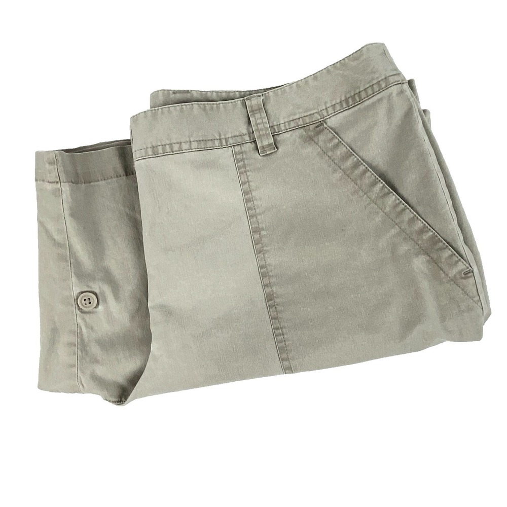 Style & Co Convertible Shorts Women's 16 Khaki Gray Stretch Cotton Comfort - Picture 5 of 5
